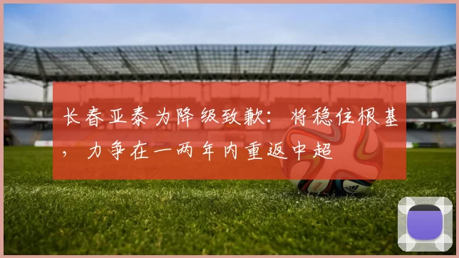 长春亚泰为降级致歉：将稳住根基，力争在一两年内重返中超