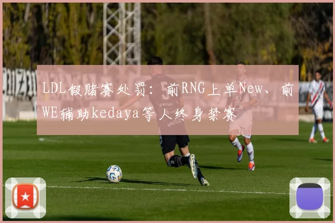 LDL假赌赛处罚：前RNG上单New、前WE辅助kedaya等人终身禁赛
